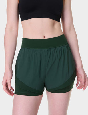 Tempo Run Shorts - Cedar Green