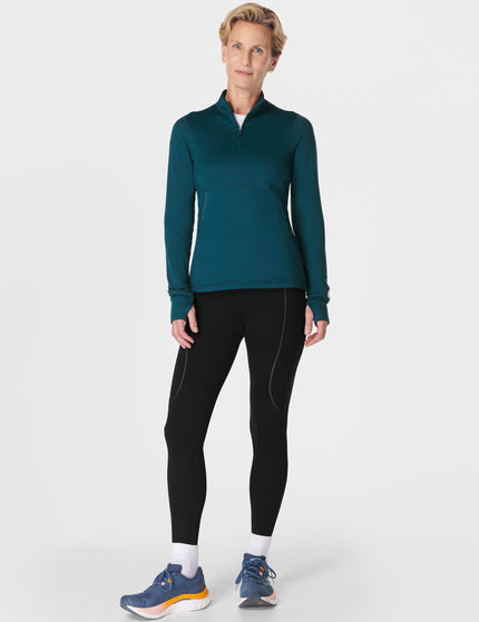 Sweaty Betty Therma Boost Running Half Zip - Deep Greenimage6- The Sports Edit