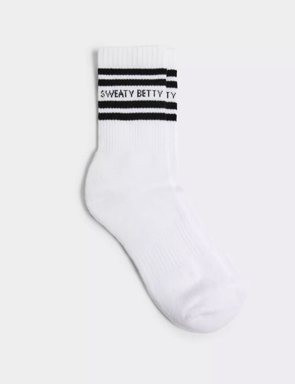 Sweaty Betty Varsity Slogan Socks - White/Blackimage1- The Sports Edit