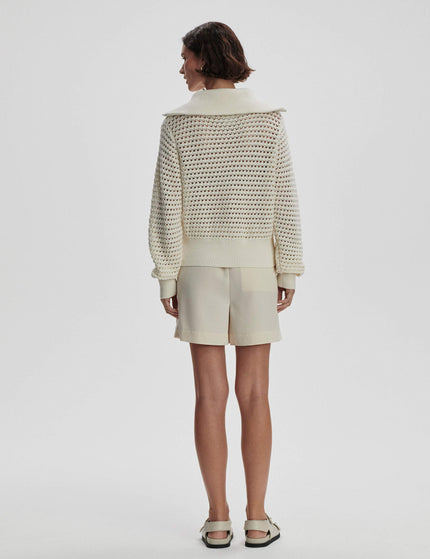 Varley Eloise Zip-Through Knit - Egretimage6- The Sports Edit