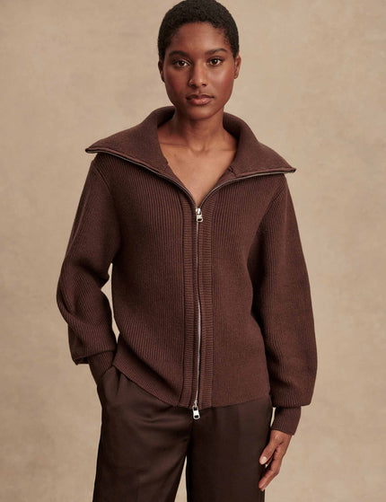 Varley Enrico Knit Jacket - Coffee Beanimage1- The Sports Edit