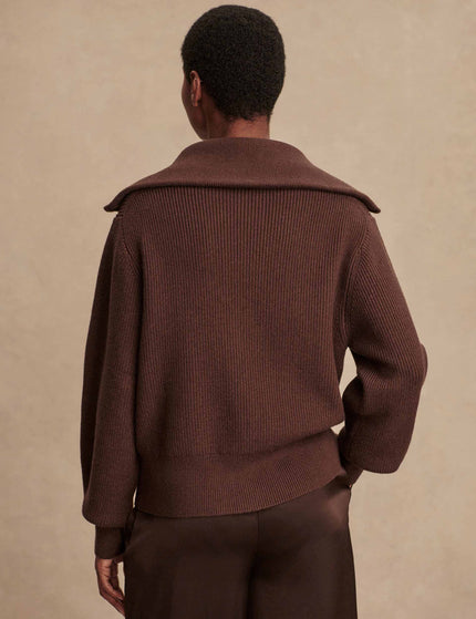 Varley Enrico Knit Jacket - Coffee Beanimage2- The Sports Edit