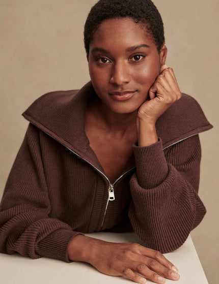 Varley Enrico Knit Jacket - Coffee Beanimage4- The Sports Edit