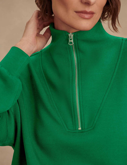 Varley Hawley Half Zip Sweat - Verdant Greenimage4- The Sports Edit