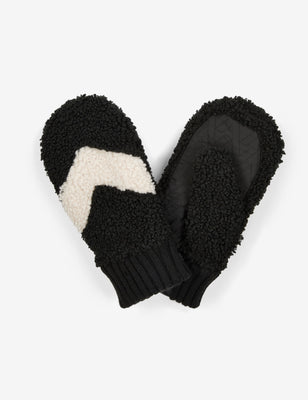 Heyward Sherpa Mitten - Black/Sandshell