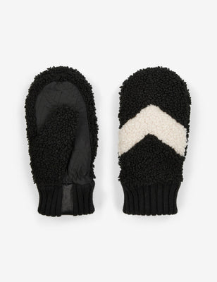 Heyward Sherpa Mitten - Black/Sandshell