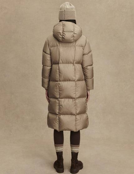 Varley Katya Long Down Puffer - Portabella Metallicimage2- The Sports Edit