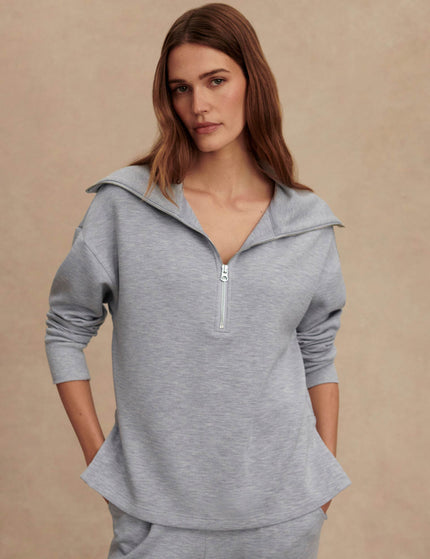 Varley Larson Half-Zip Sweat - Mid Blue Marlimage1- The Sports Edit