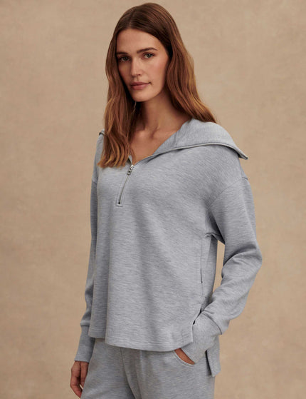 Varley Larson Half-Zip Sweat - Mid Blue Marlimage3- The Sports Edit