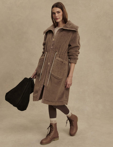 Varley Logan Sherpa Coat - Ash Taupeimage8- The Sports Edit