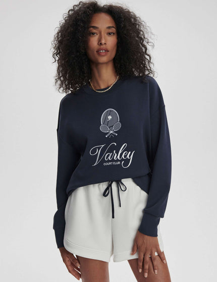 Varley Rasco Namesake Sweat - Navy/Whiteimage1- The Sports Edit