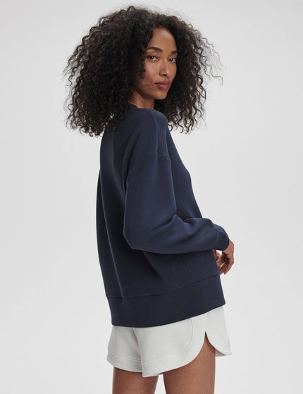Varley Rasco Namesake Sweat - Navy/Whiteimage2- The Sports Edit