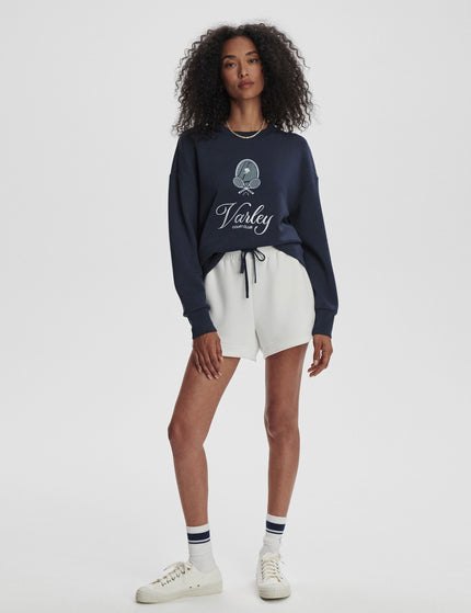 Varley Rasco Namesake Sweat - Navy/Whiteimage5- The Sports Edit