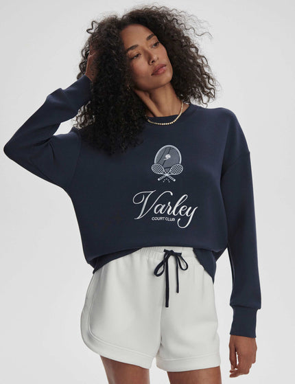 Varley Rasco Namesake Sweat - Navy/Whiteimage4- The Sports Edit