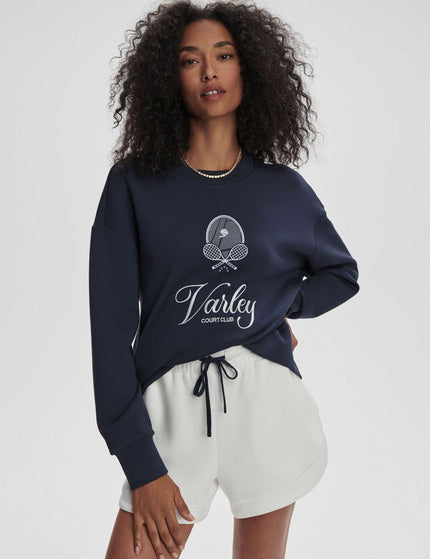 Varley Rasco Namesake Sweat - Navy/Whiteimage3- The Sports Edit