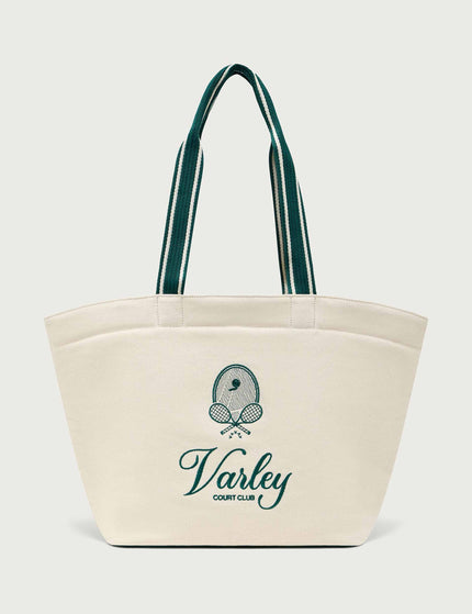 Varley Robinson Canvas Club Tote Bag - Ivory/ Forestimage1- The Sports Edit