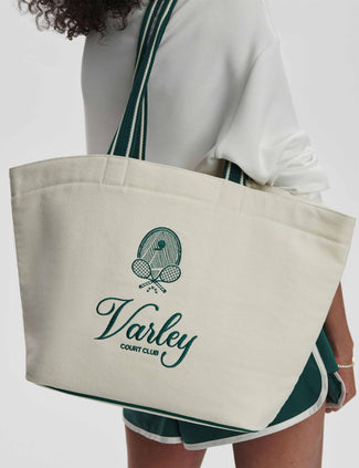 Robinson Canvas Club Tote Bag - Ivory/ Forest