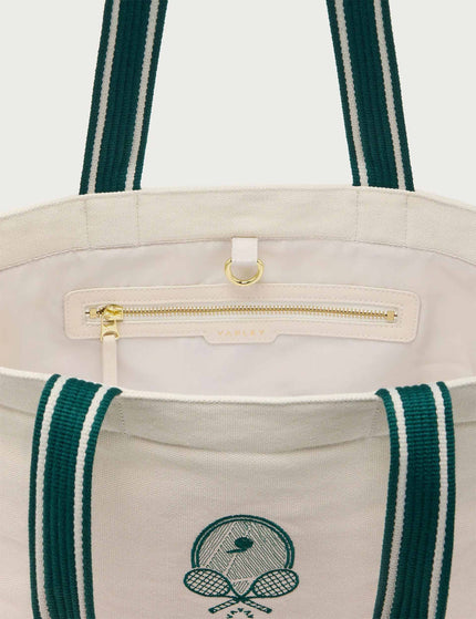 Varley Robinson Canvas Club Tote Bag - Ivory/ Forestimage4- The Sports Edit