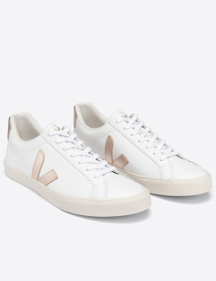 Veja Esplar Leather - White Platine BARCODE ISSUEimage2- The Sports Edit