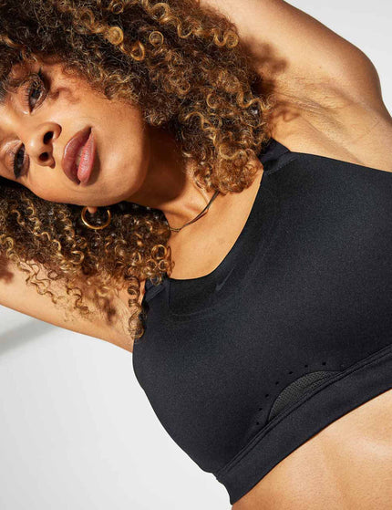 Nike Dri-FIT Alpha Bra - Black/Dark Smoke Greyimage3- The Sports Edit