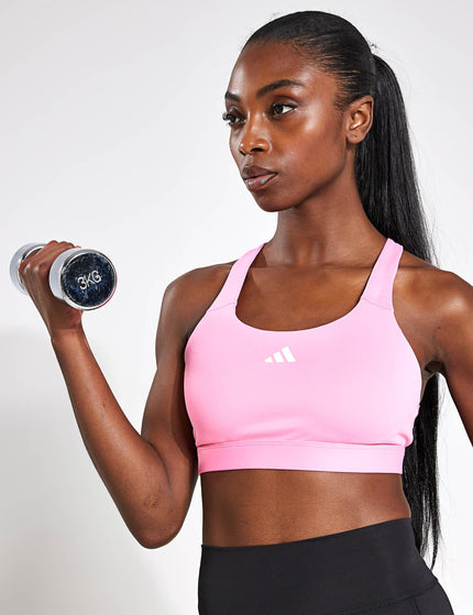 adidas TLRDREACT Training High-Support Bra - Bliss Pinkimage1- The Sports Edit