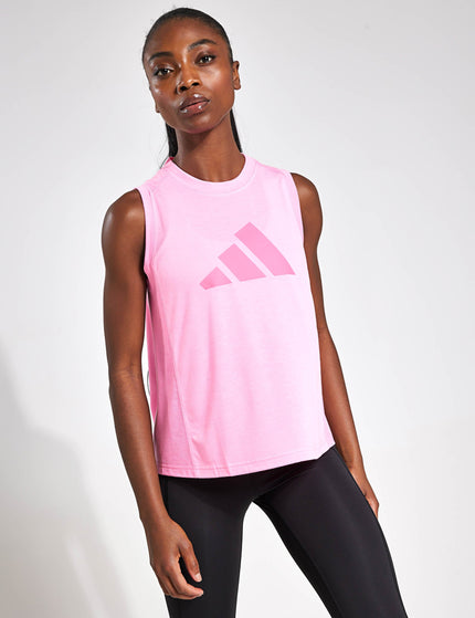 adidas Train Essentials Big Performance Logo Training Tank Top - Bliss Pink/Pink Fusionimage1- The Sports Edit