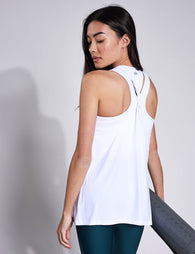 Alo Yoga Don t Get It Twisted Tank White The Sports Edit