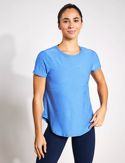 Beyond Yoga Featherweight On The Down Low Tee - Sky Blue Heatherimage1- The Sports Edit