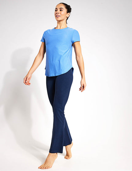 Beyond Yoga Featherweight On The Down Low Tee - Sky Blue Heatherimage4- The Sports Edit