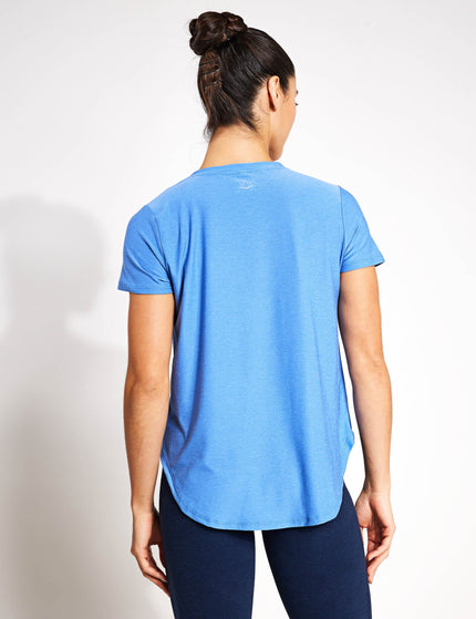 Beyond Yoga Featherweight On The Down Low Tee - Sky Blue Heatherimage2- The Sports Edit