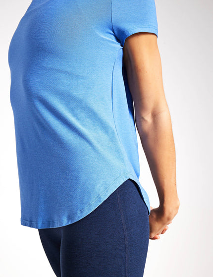 Beyond Yoga Featherweight On The Down Low Tee - Sky Blue Heatherimage3- The Sports Edit