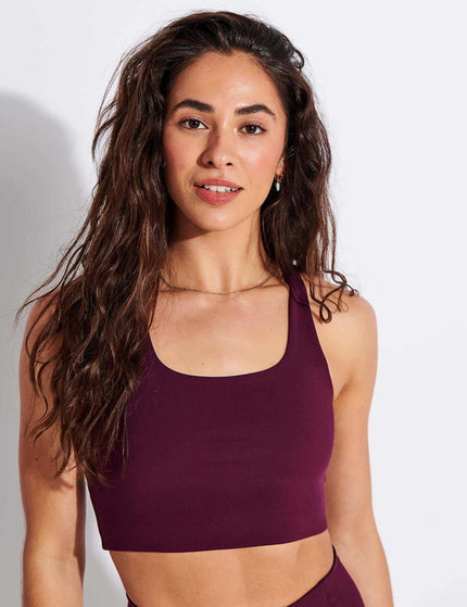 Girlfriend Collective Paloma Bra Classic - Plumimage1- The Sports Edit
