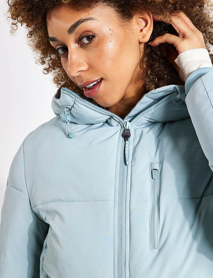 Goodmove Stormwear Hooded Cropped Puffer - Light Mintimage3- The Sports Edit