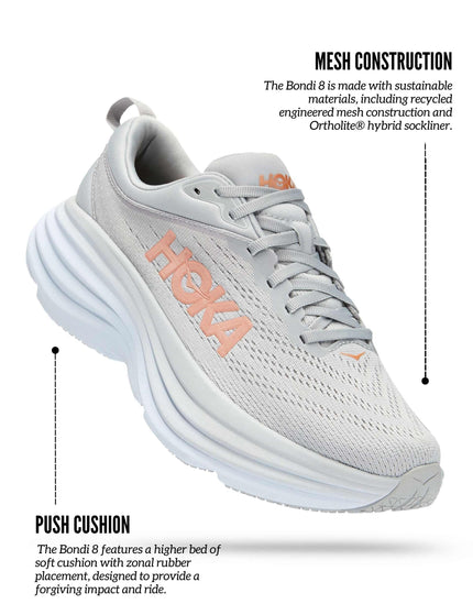 HOKA Bondi 8 - Harbour Mist/Lunar Rockimage3- The Sports Edit