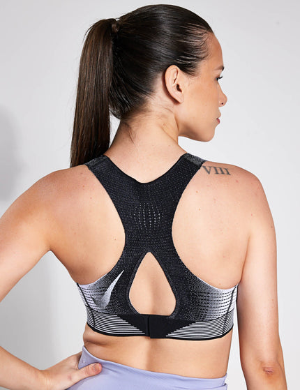 Nike Swoosh Flyknit Bra - Black/White/Bright Crimsonimage2- The Sports Edit