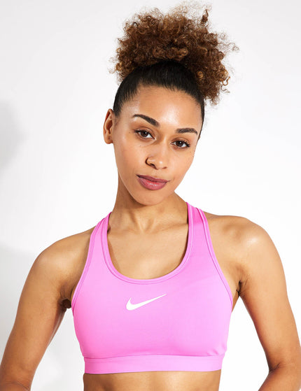 Nike Swoosh High Support Bra - Playful Pink/Whiteimage1- The Sports Edit