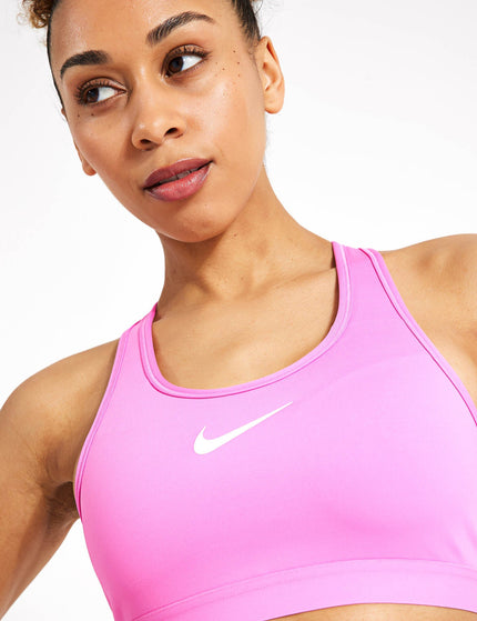 Nike Swoosh High Support Bra - Playful Pink/Whiteimage4- The Sports Edit