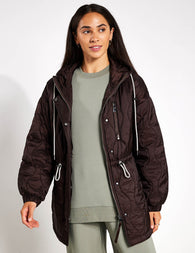 Neutral Caitlin quilted-shell jacket, Varley