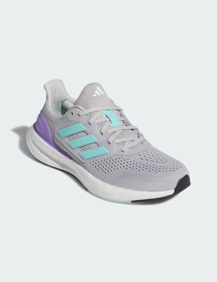 adidas Pureboost 23 Shoes - Grey Two/Flash Aqua/Cloud Whiteimage2- The Sports Edit