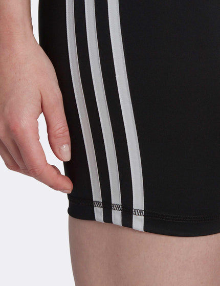 adidas Training Essentials 3-Stripes High Waisted Short Leggings - Blackimage4- The Sports Edit