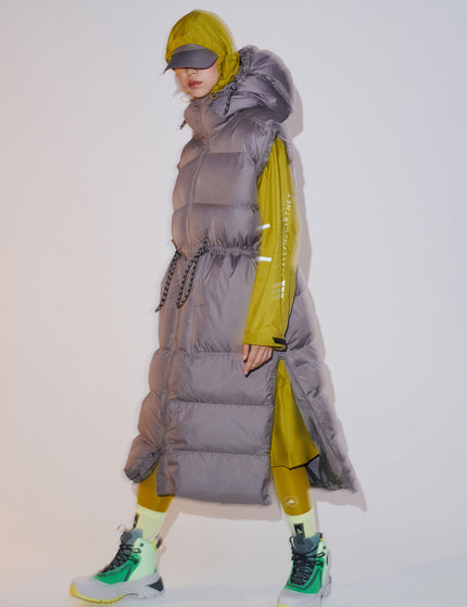 adidas X Stella McCartney Long Padded Jacket - Brownimage2- The Sports Edit