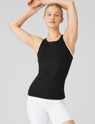 Alo Yoga, Ribbed Aspire Full Length Tank - White