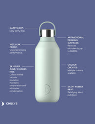Series 2 Bottle and Flip Lid Duo: Abyss 500ml - Chilly's