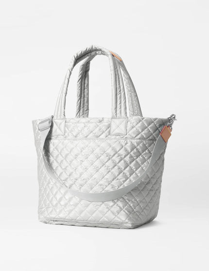 MZ Wallace Medium Metro Tote Deluxe - Oyster Metallicimage2- The Sports Edit