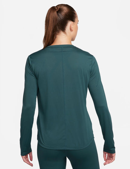 Nike Dri-FIT One Long-Sleeve Top - Deep Jungle/Whiteimage2- The Sports Edit