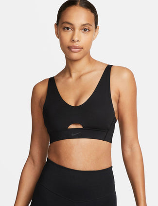 Indy Plunge Cutout Sports Bra - Black/Smoke Grey