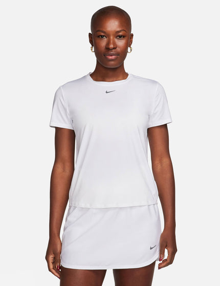 Nike One Classic Dri-FIT Short-Sleeve Top - White/Blackimage1- The Sports Edit