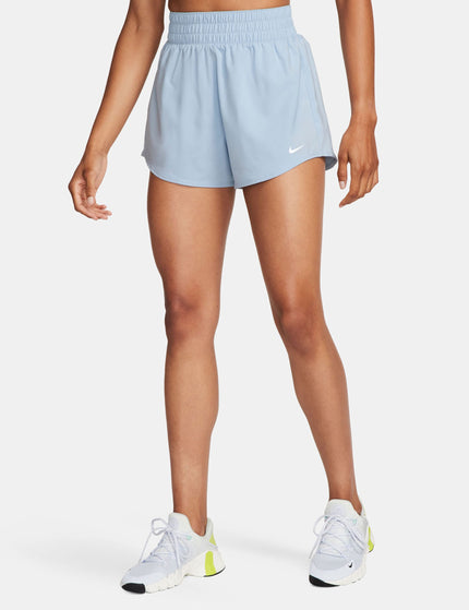 Nike One High Waisted 3" Brief-Lined Shorts - Light Armory Blue/Reflective Silverimage1- The Sports Edit