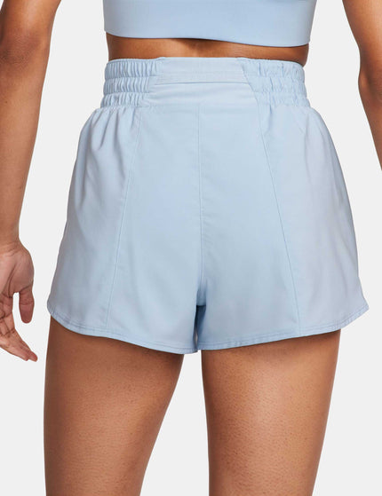 Nike One High Waisted 3" Brief-Lined Shorts - Light Armory Blue/Reflective Silverimage2- The Sports Edit