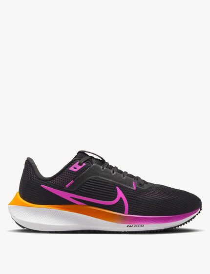 Nike Pegasus 40 Shoes - Black/Hyper Violet/Laser Orange/Whiteimage1- The Sports Edit